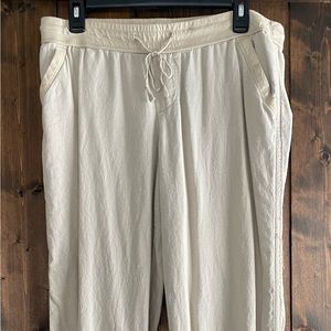 Sonoma Straight Midrise, 10, linen with drawstring and elastic waistband